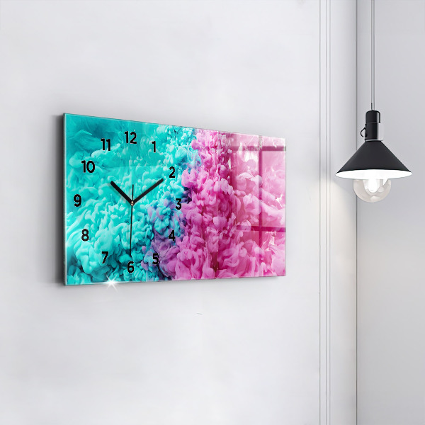 Reloj de cristal horizontal Arte moderno - manchas