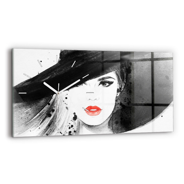 Reloj horizontal Mujer con sombrero