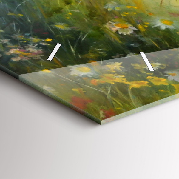 Reloj de cristal horizontal Hermosa mujer con un caballo