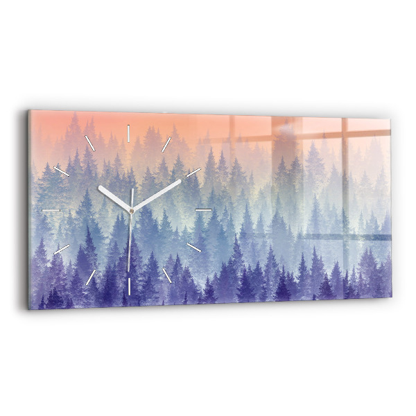 Reloj horizontal Bosque en la niebla
