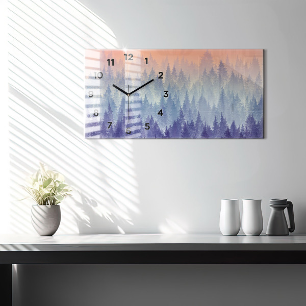 Reloj horizontal Bosque en la niebla