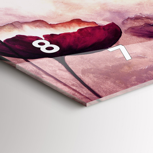 Reloj horizontal Flores Amapola en flor