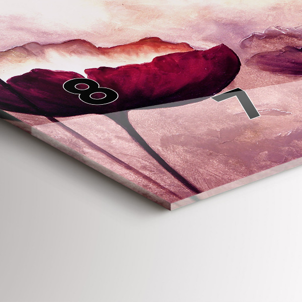 Reloj horizontal Flores Amapola en flor