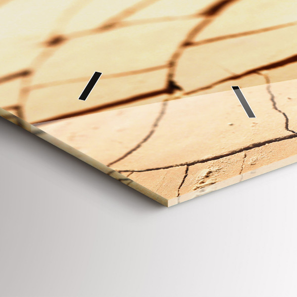 Reloj de cristal horizontal Planta en tierra seca