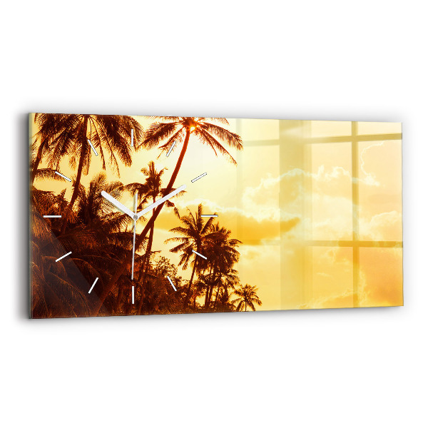 Reloj horizontal Palmeras soleadas