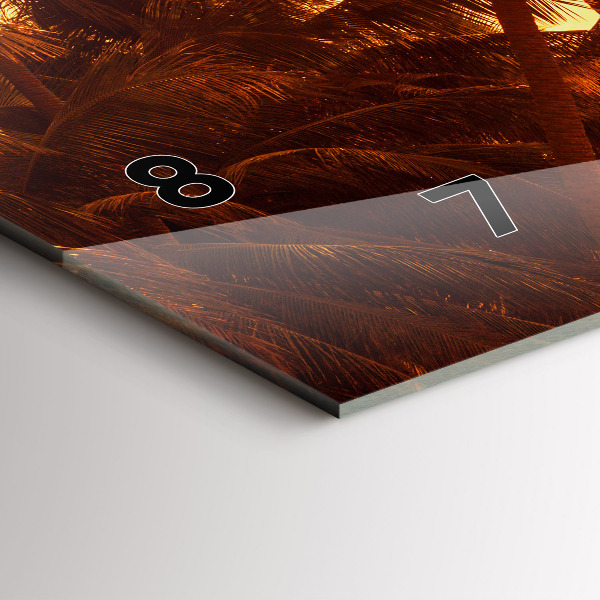 Reloj horizontal Palmeras soleadas