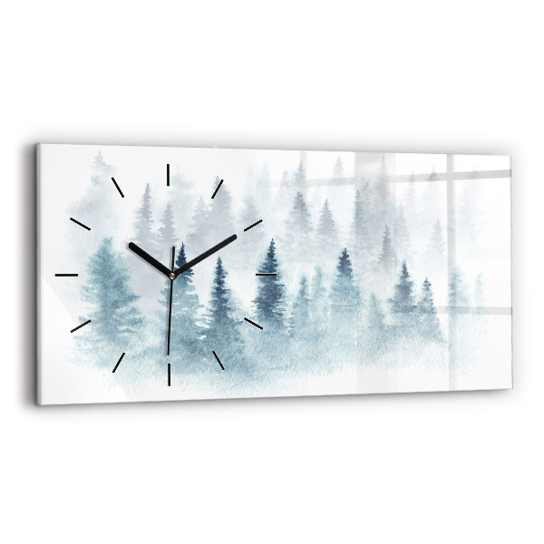 Reloj de cristal horizontal Bosque invernal