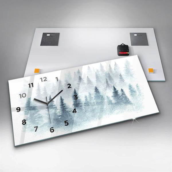 Reloj de cristal horizontal Bosque invernal
