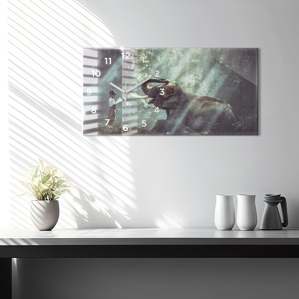 Reloj horizontal Niño leyendo un libro