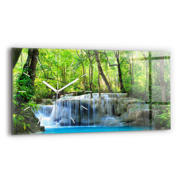 Reloj horizontal Cascada en el bosque