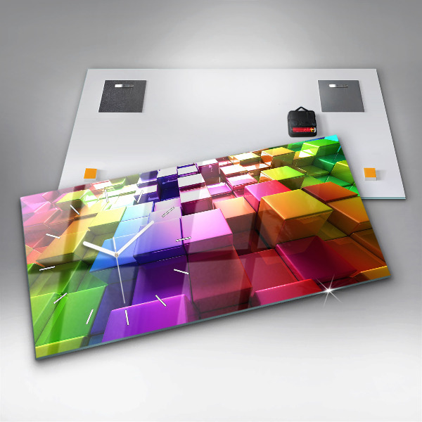 Reloj horizontal Cubos de colores