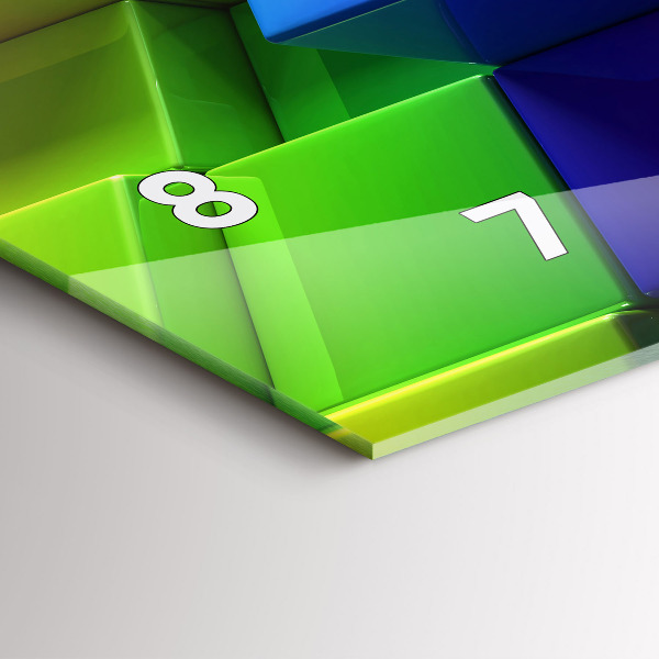 Reloj horizontal Cubos de colores