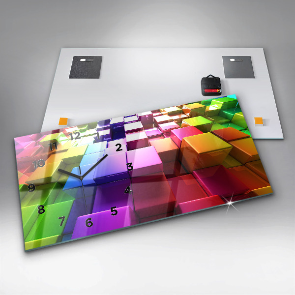 Reloj horizontal Cubos de colores