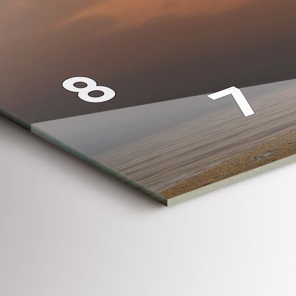 Reloj de cristal horizontal Animales Puesta de sol