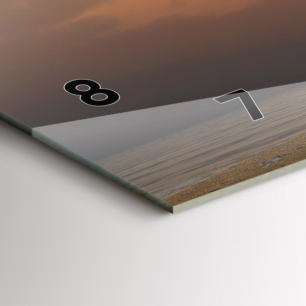 Reloj de cristal horizontal Animales Puesta de sol