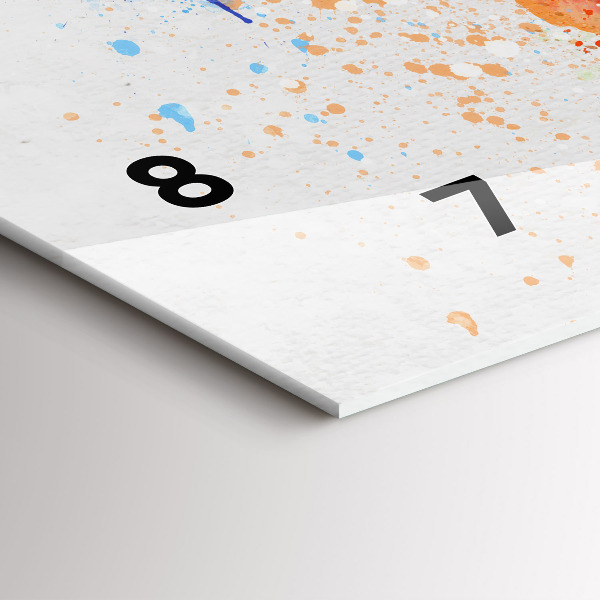 Reloj horizontal Mapamundi sobre papel