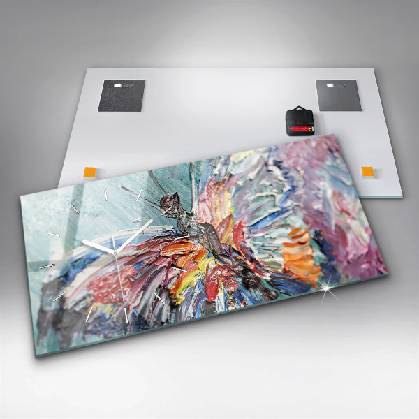 Reloj de cristal horizontal Fragmento de óleo