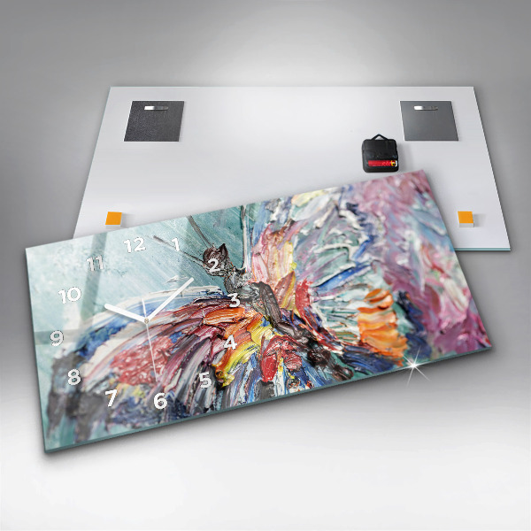 Reloj de cristal horizontal Fragmento de óleo