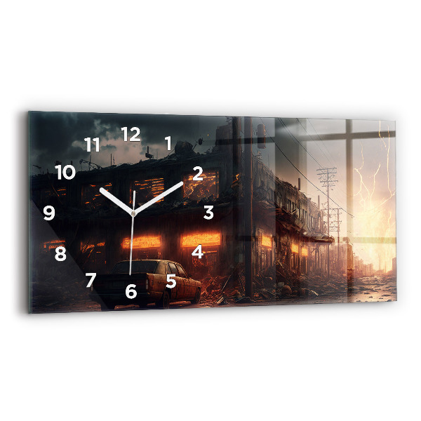 Reloj de cristal horizontal Edificio apocalíptico