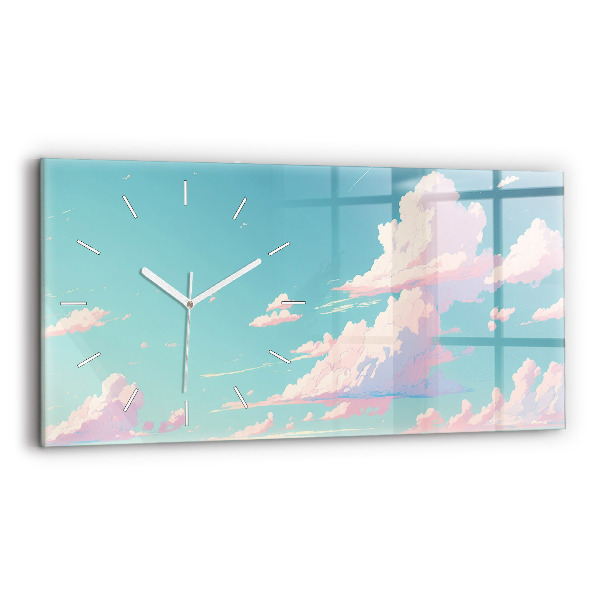 Reloj horizontal Cielo color pastel