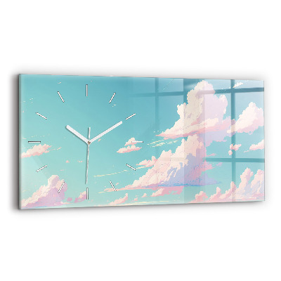 Reloj horizontal Cielo color pastel