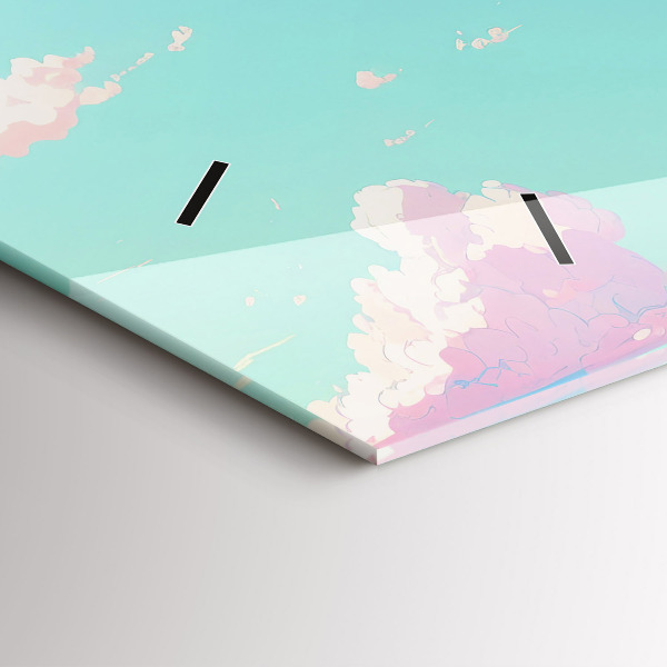 Reloj horizontal Cielo color pastel