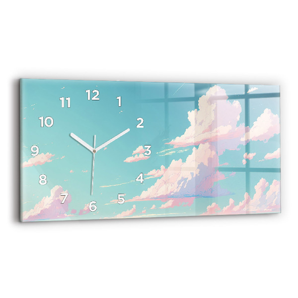 Reloj horizontal Cielo color pastel