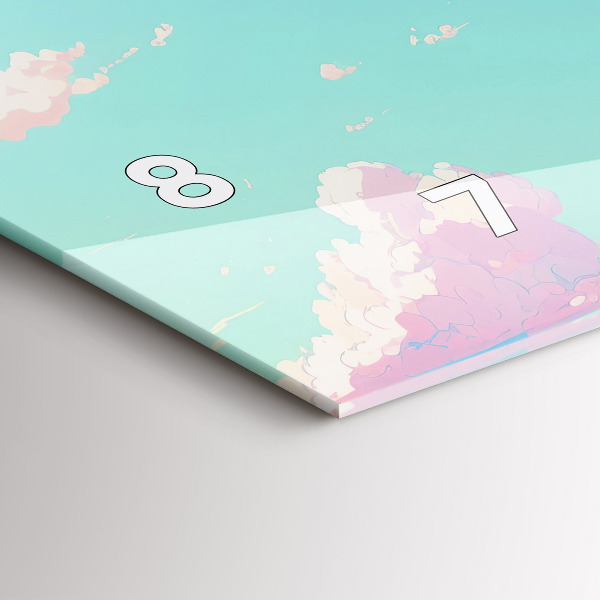 Reloj horizontal Cielo color pastel