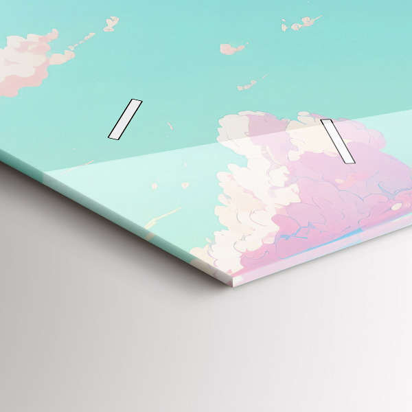 Reloj horizontal Cielo color pastel