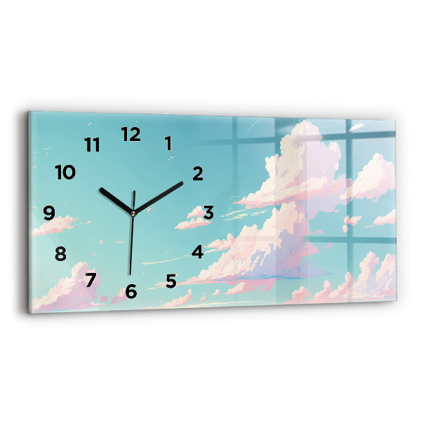 Reloj horizontal Cielo color pastel