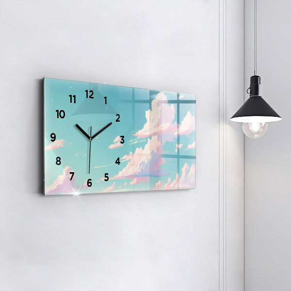 Reloj horizontal Cielo color pastel