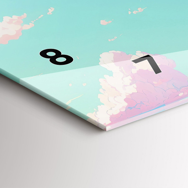 Reloj horizontal Cielo color pastel