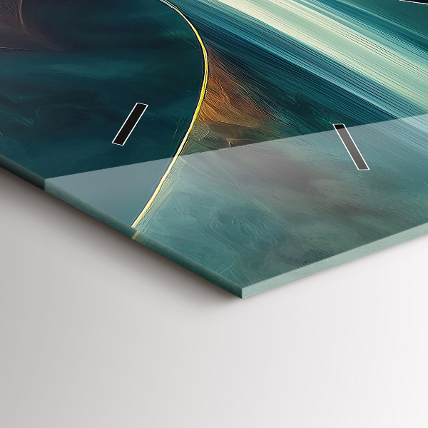 Reloj de cristal horizontal Fondo de cascada