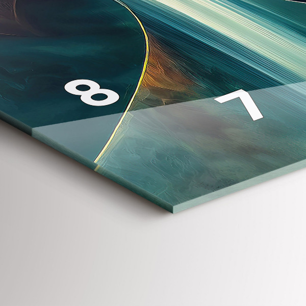 Reloj de cristal horizontal Fondo de cascada