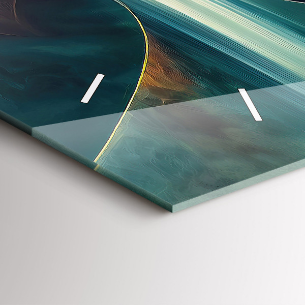 Reloj de cristal horizontal Fondo de cascada