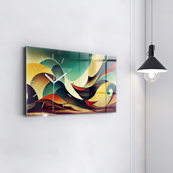 Reloj horizontal Fondo de líneas abstractas