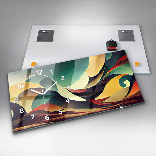 Reloj horizontal Fondo de líneas abstractas