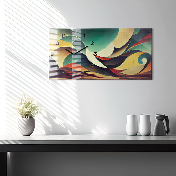 Reloj horizontal Fondo de líneas abstractas