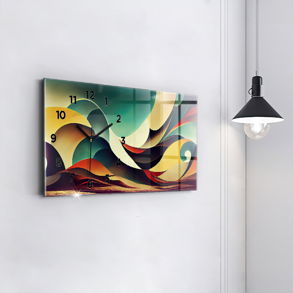 Reloj horizontal Fondo de líneas abstractas