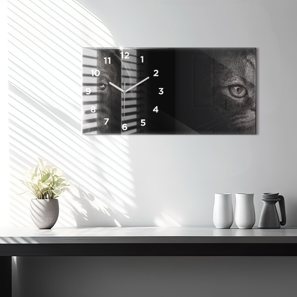 Reloj horizontal Perro y gato escocés