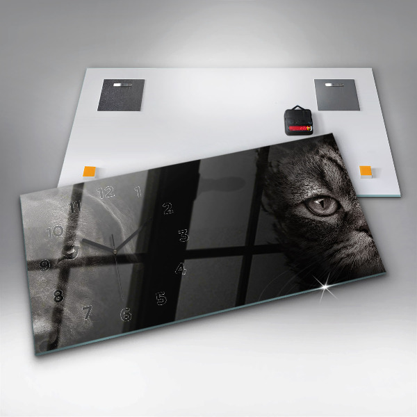 Reloj horizontal Perro y gato escocés