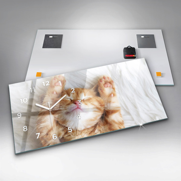 Reloj horizontal Gatito durmiendo