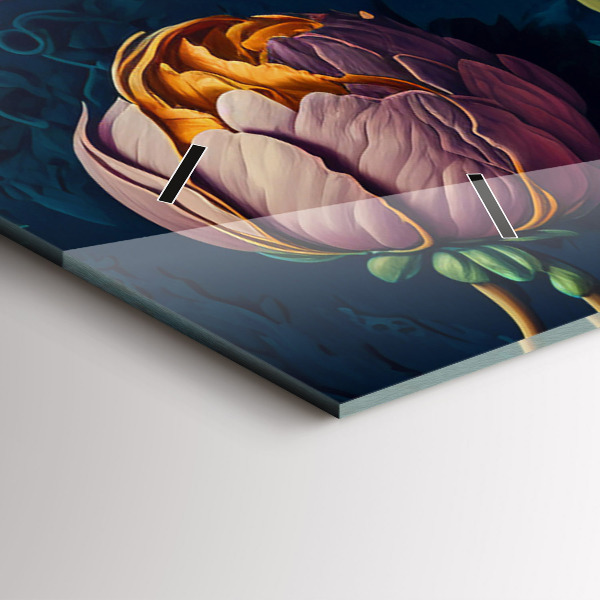 Reloj de cristal horizontal Ramo de flores vintage