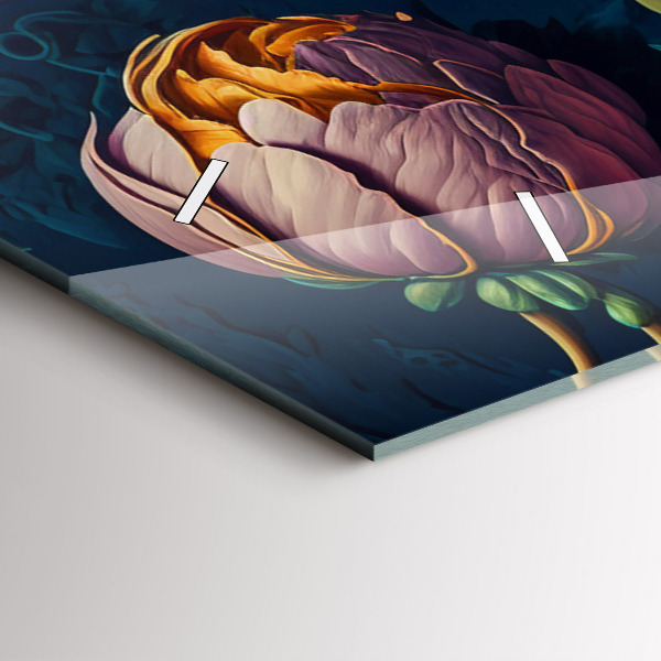 Reloj de cristal horizontal Ramo de flores vintage