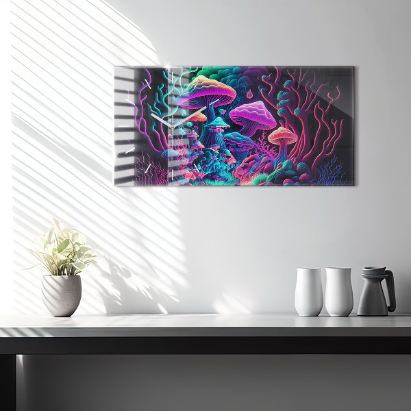 Reloj de cristal horizontal Setas de neón