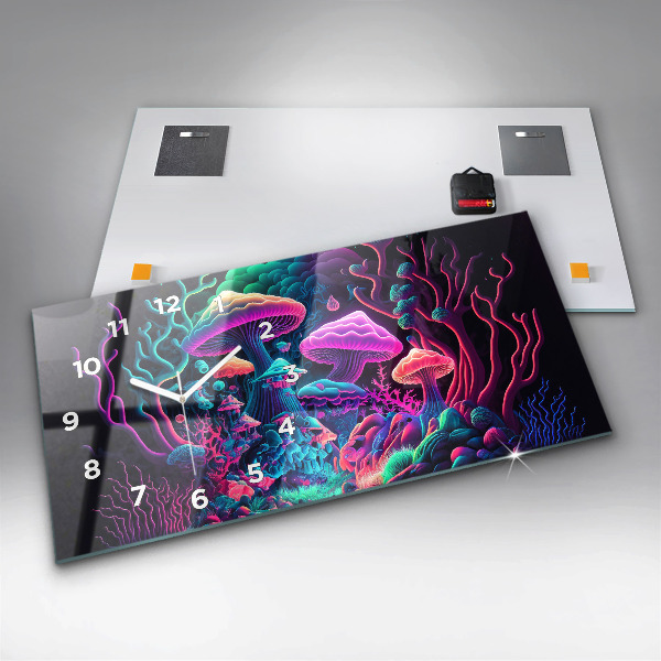 Reloj de cristal horizontal Setas de neón