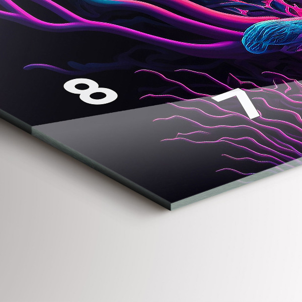 Reloj de cristal horizontal Setas de neón