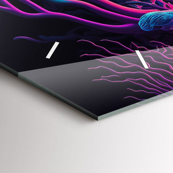 Reloj de cristal horizontal Setas de neón