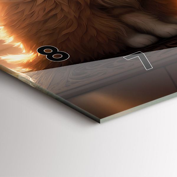 Reloj de cristal horizontal Cuatro gatos al sol