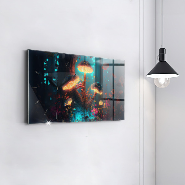 Reloj horizontal Bosque y setas mágicas